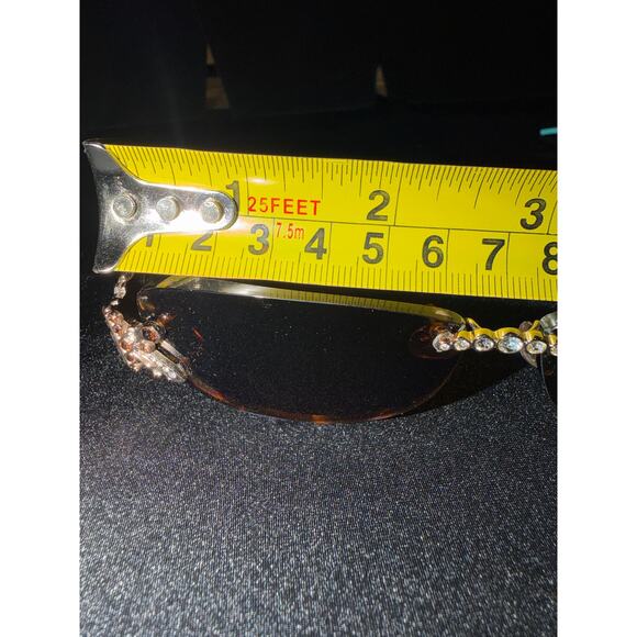 Judith Leiber J1 1558 02 Gold Crystal Embellished RX Eyeglass Frames RARE main image 6